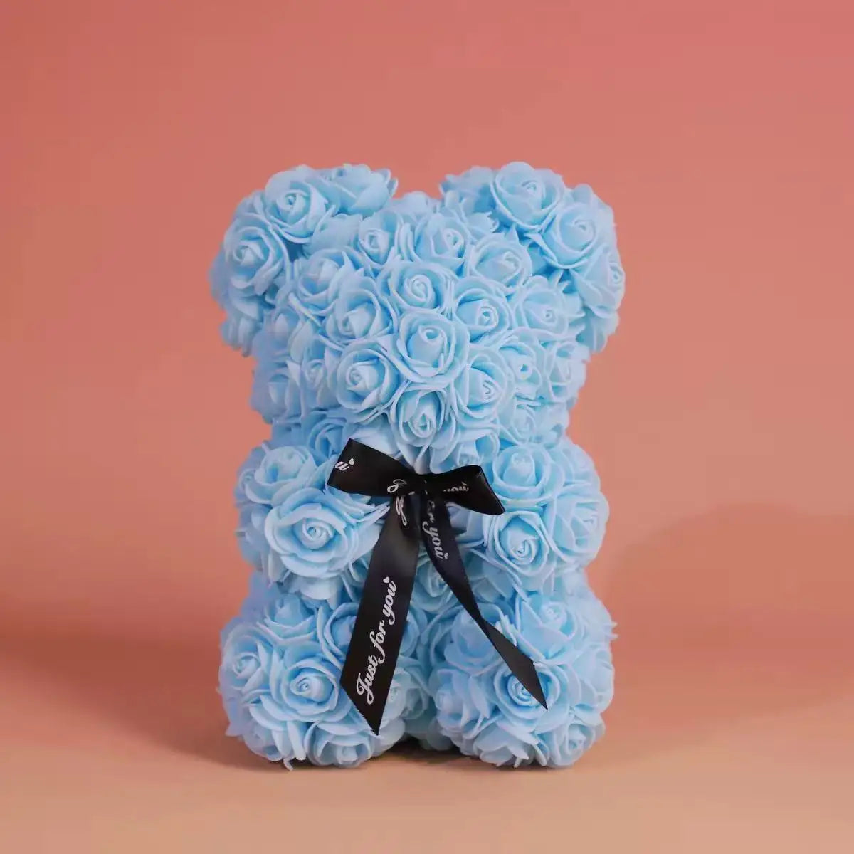 25cm Artificial Teddy Rose Flower Bear with Box Romantic Valentines Day Gift