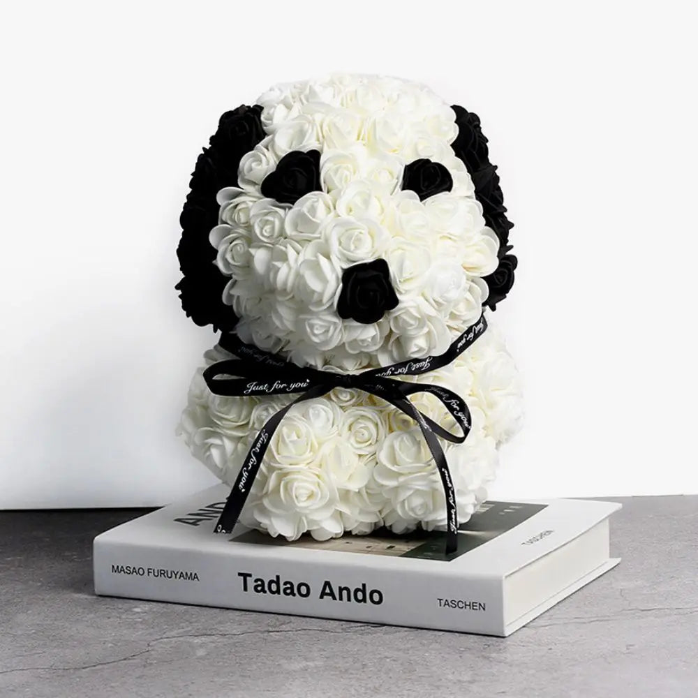 25cm Teddy Rose dog Artificial Flower Rose of dog Christmas Decoration for Home Valentines