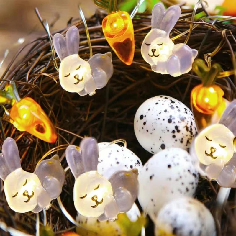 2M LED Bunny Rabbit String Lights Easter Decoration
