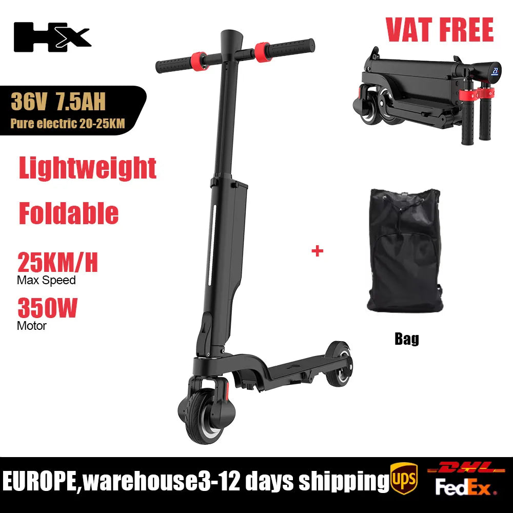 HX X6 Electric Scooter Adult 350W 7.5AH 36V 25KM/H