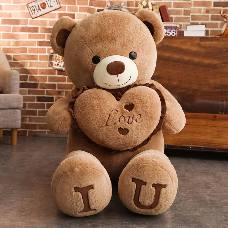 100cm Big I LOVE YOU Bear Plush Toy Lovely Huge Stuffed Soft Bear