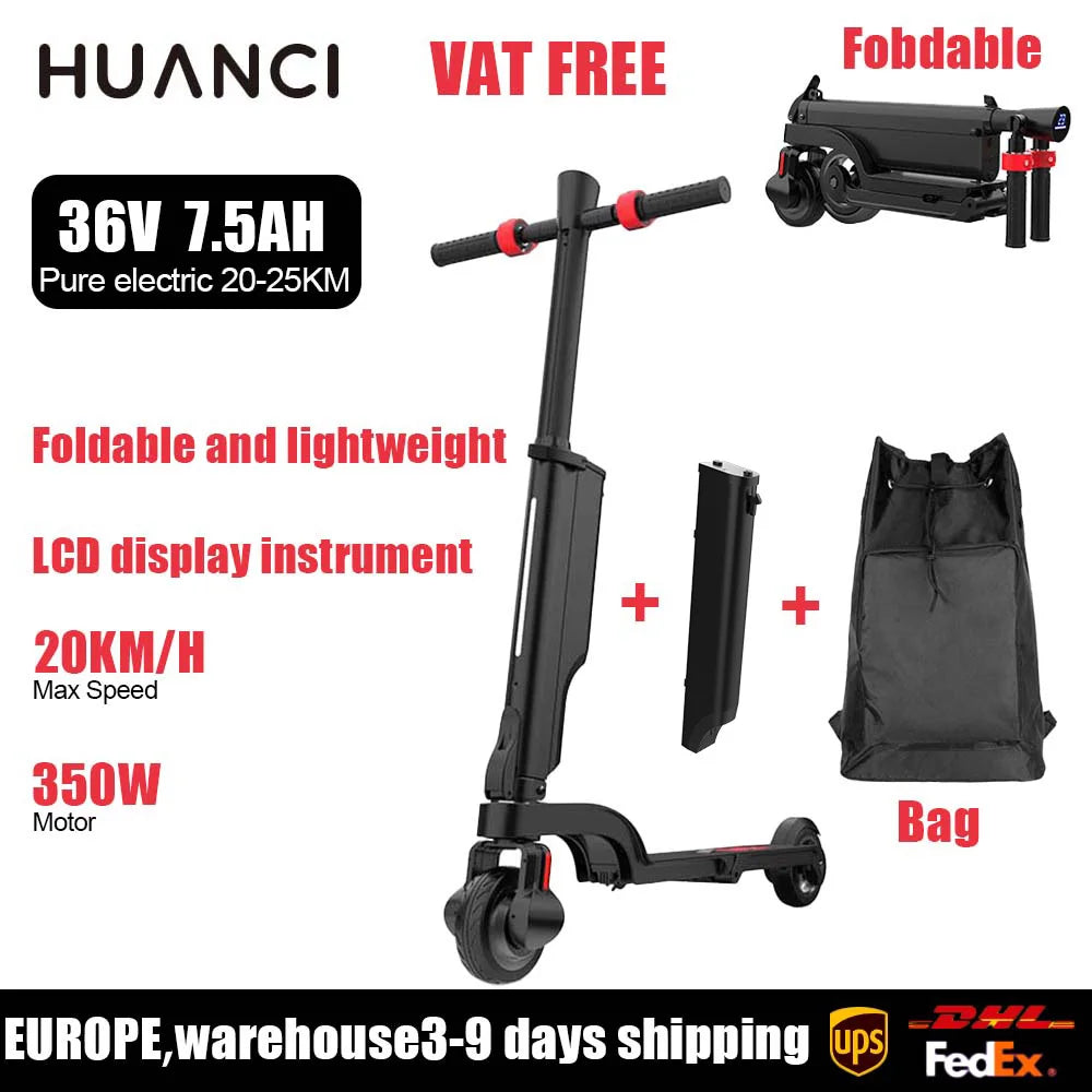 HX X6 EScooter Adult 350W 7.5AH 36V 25KM/H Foldable Electric Kick Electric Scooter 5.5 inch Wheel