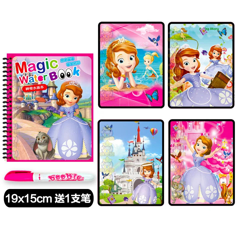 Disney Cartoon Frozen Water Painting Drawing Toys Set