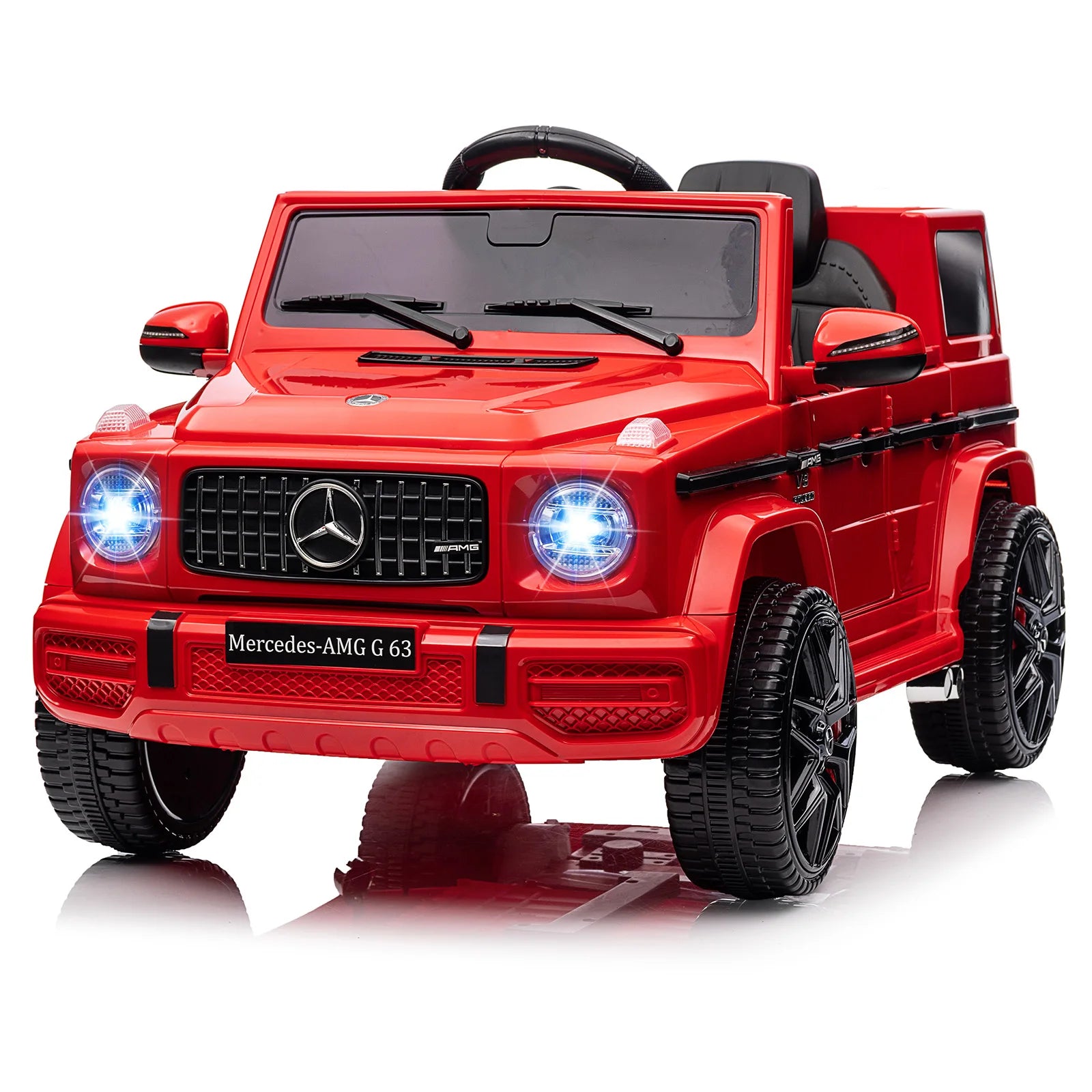 Electric Car for Kids 12V Ride on Toy Remote Control Wheels Suspension Safety Lock LED Light Music MP3 USB Bluetooth 3-8 Years