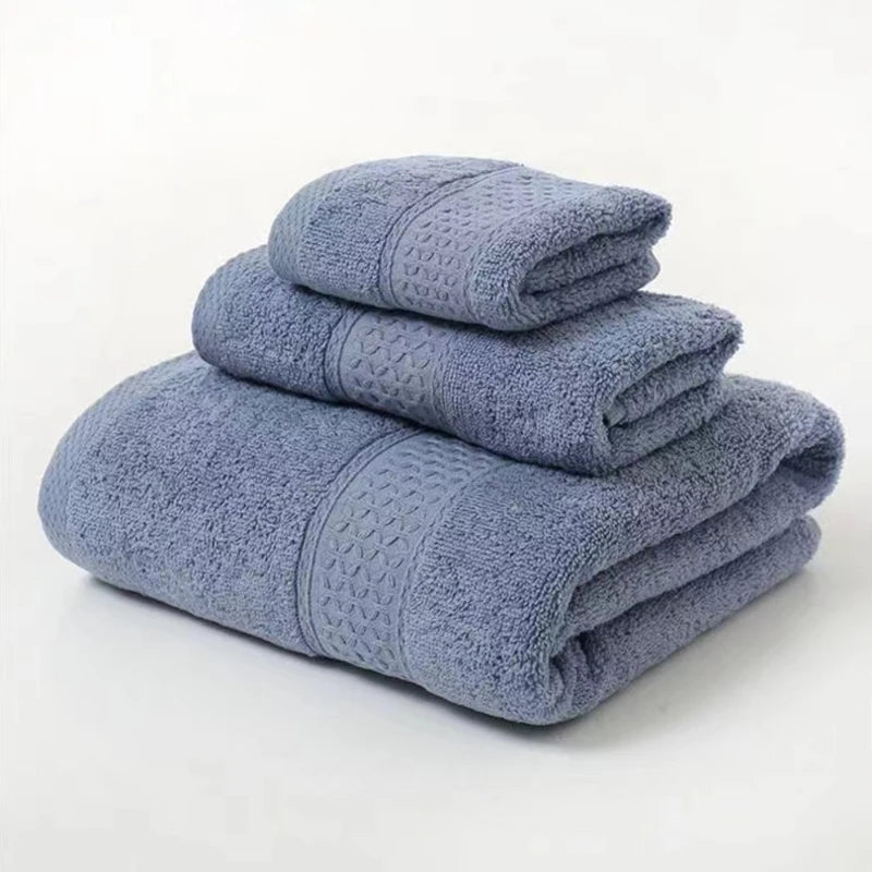 3pcs Luxurious Cotton Towel Set Ultra Soft Highly Absorbent Includes 1 Bath Towels 1 Hand Towels 1 Washcloth