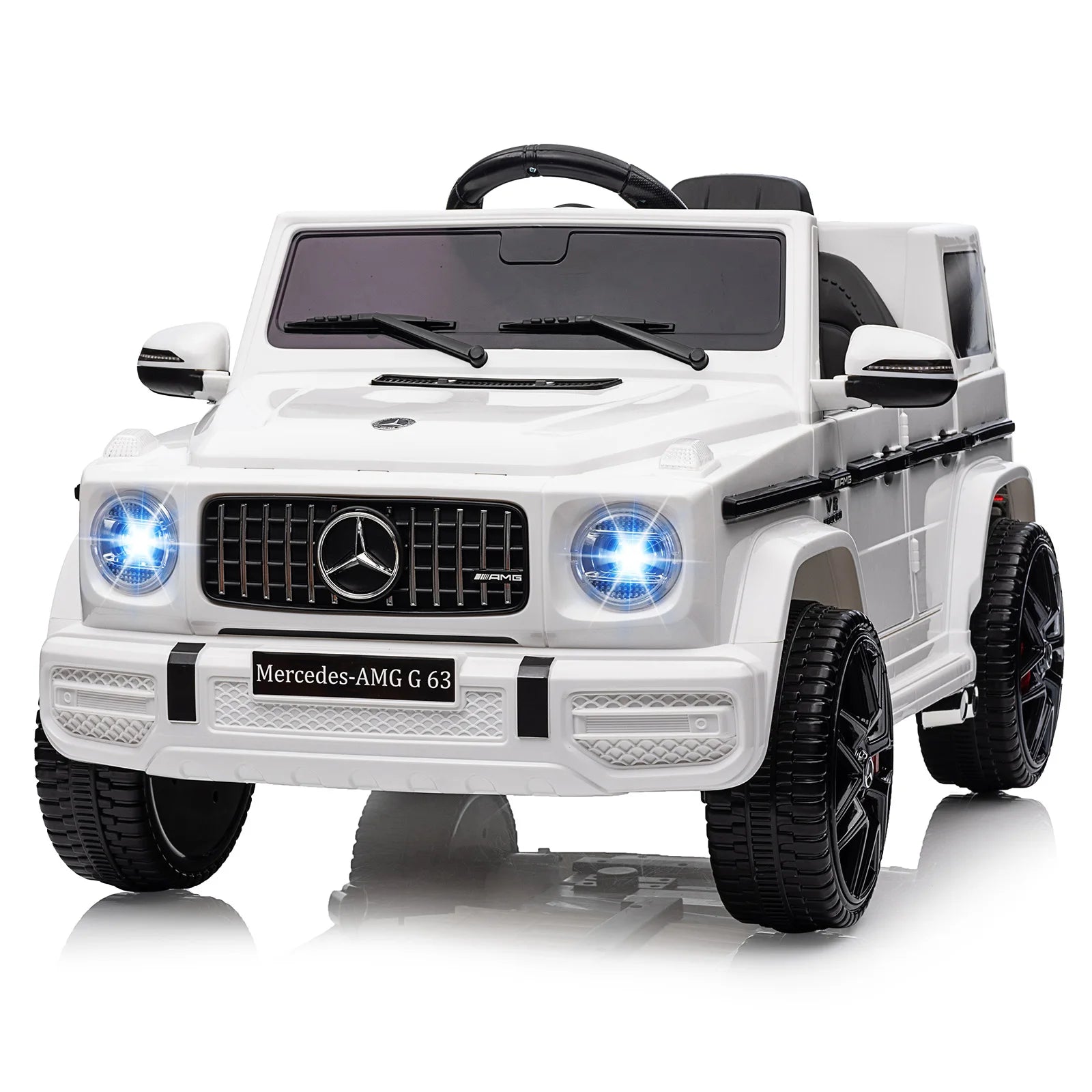 Electric Car for Kids 12V Ride on Toy Remote Control Wheels Suspension Safety Lock LED Light Music MP3 USB Bluetooth 3-8 Years