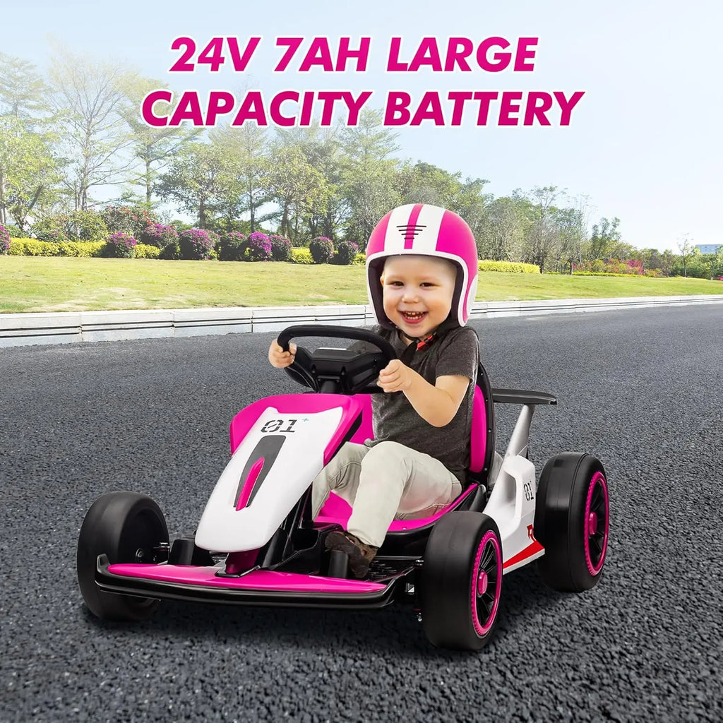 24V 7Ah Outdoor Ride On Toy Go Kart Electric Drift Kart Car