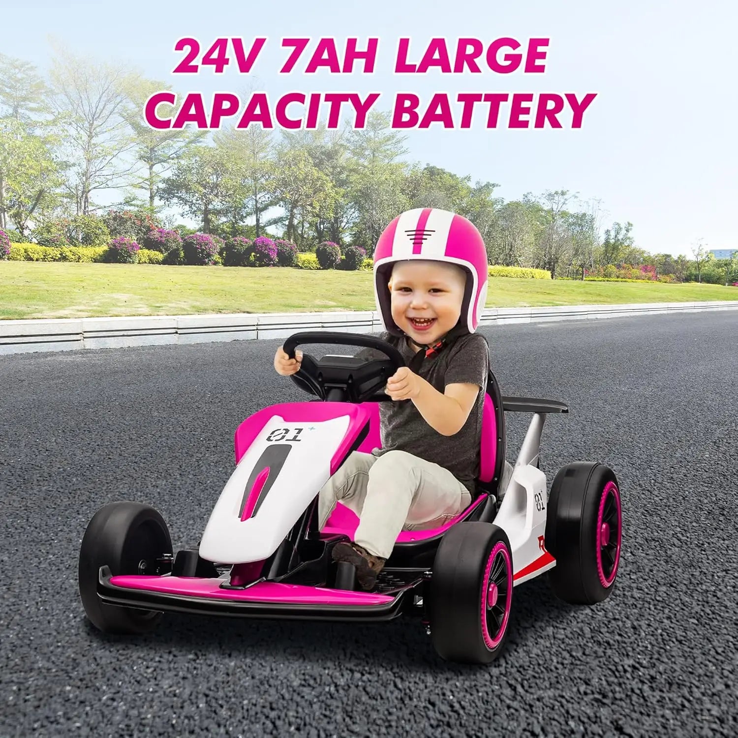 24V 7Ah Outdoor Ride On Toy Go Kart Electric Drift Kart Car