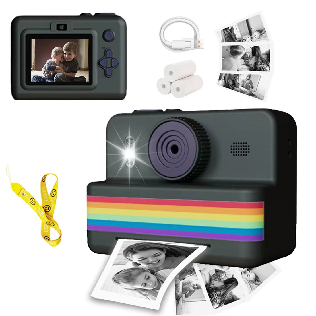 Digital Children Camera For Photography Mini Printer Portable Thermal Instant Print