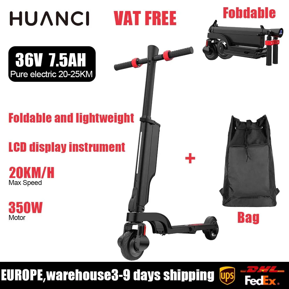 HX X6 EScooter Adult 350W 7.5AH 36V 25KM/H Foldable Electric Kick Electric Scooter 5.5 inch Wheel