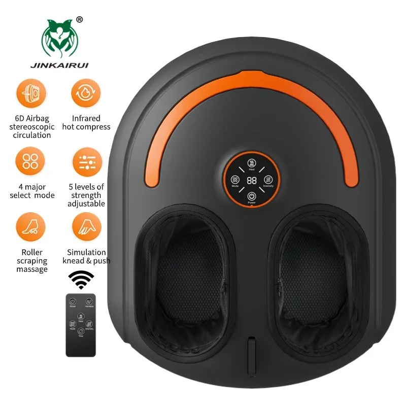 Foot Massager Roller Kneading Rhythmic Full Wrap Airbag Intelligent Hand Control Four Modes Five Levels of Strength