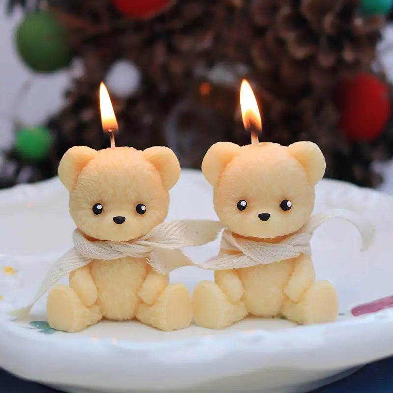 1/2pcs Scented Candle Teddy Bear Shape Fragrance