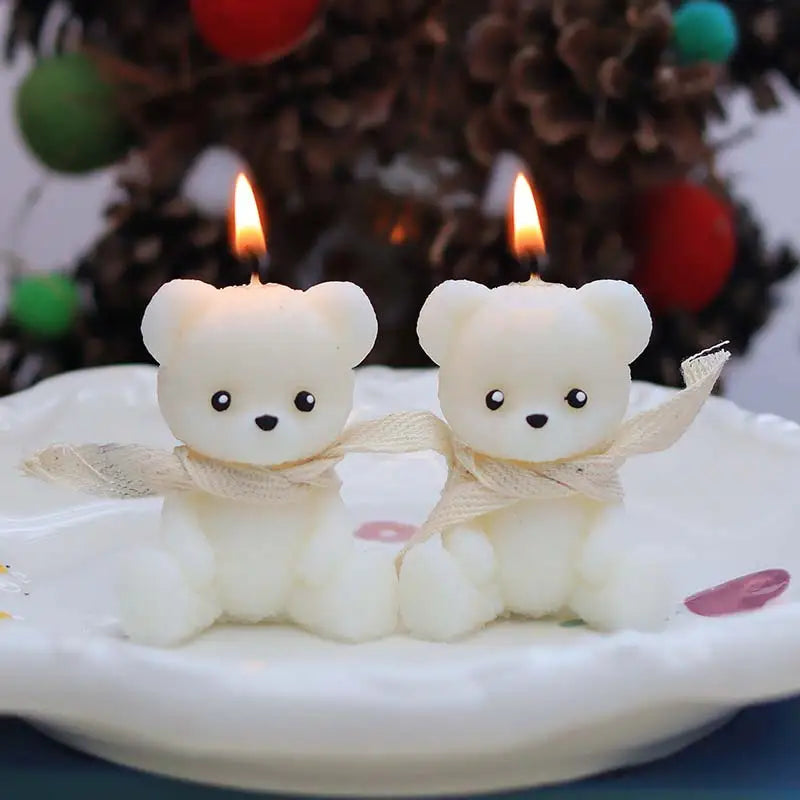 1/2pcs Scented Candle Teddy Bear Shape Fragrance