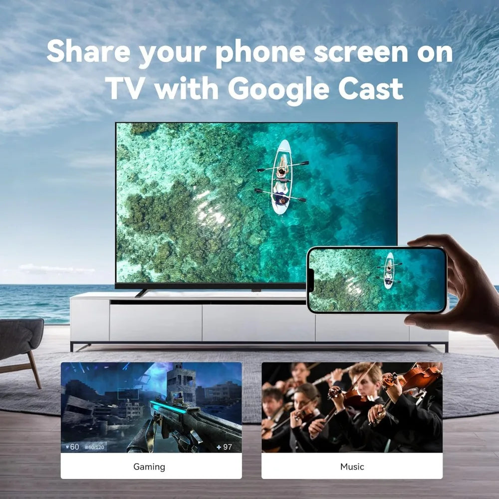 40-inch Smart TV, 1080p Full HD Google Play TV Built-in Google Cast