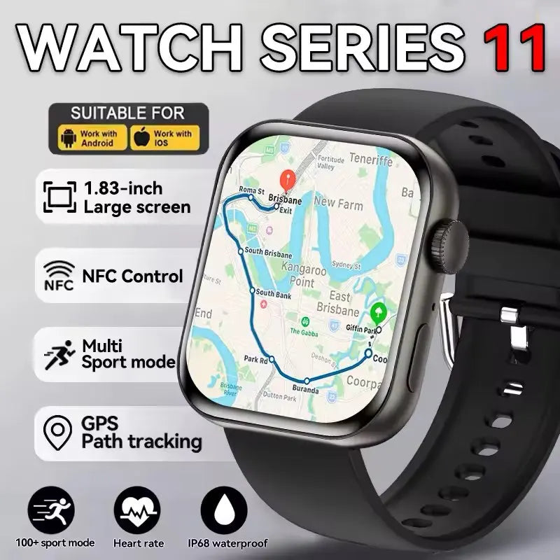 2026 New GPS Smart Watch Series 10 For Apple Watch 10 Memory Music Video Bluetooth Call Waterproof NFC Smartwatch For Android IOS