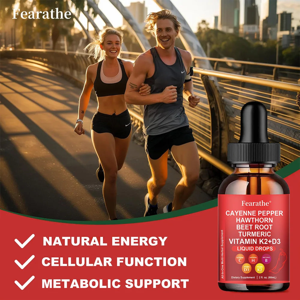 Cayenne Pepper Hawthorn Beet Root Drops its Organic Cayennee Pepper Supplement 60ml Plant-Based Liquid