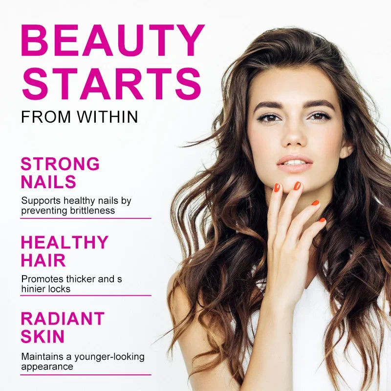 Contains Glutathione To Reduce Wrinkles and Promote Healthy Skin, Hair and Nails