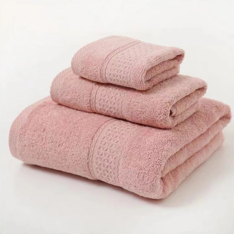 3pcs Luxurious Cotton Towel Set Ultra Soft Highly Absorbent Includes 1 Bath Towels 1 Hand Towels 1 Washcloth