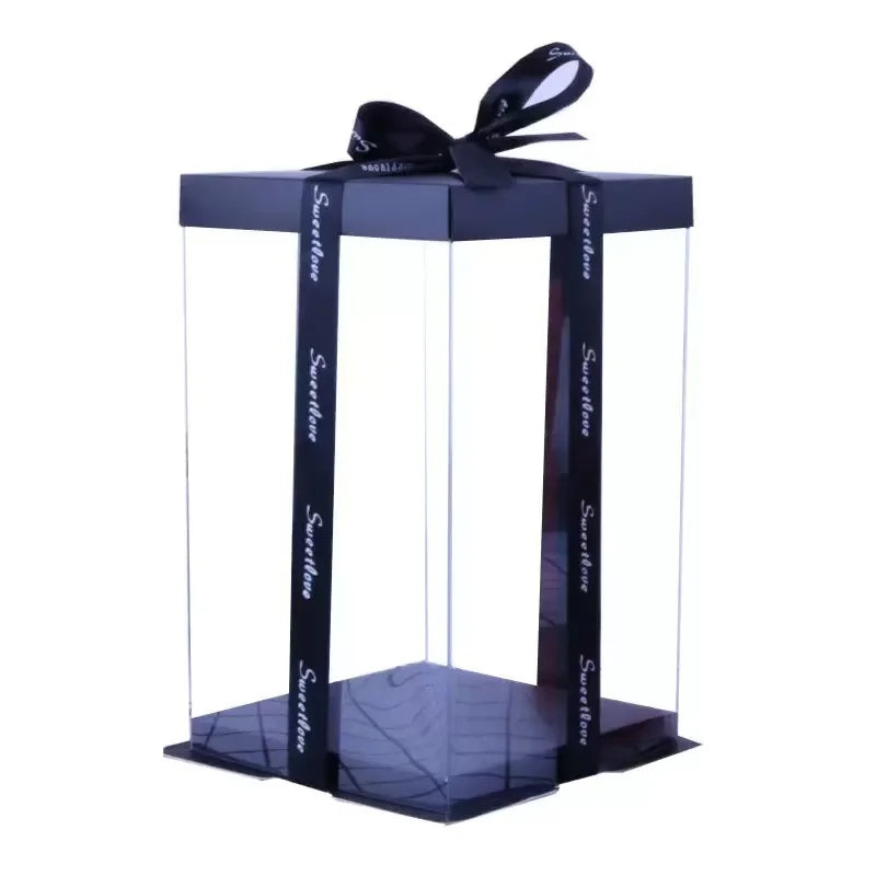 25cm Artificial Teddy Rose Flower Bear with Box Romantic Valentines Day Gift