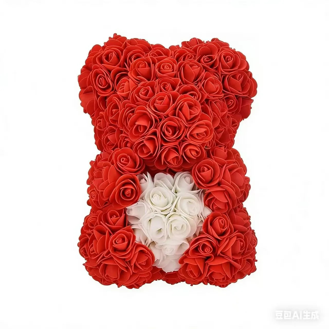 25cm Artificial Teddy Rose Flower Bear with Box Romantic Valentines Day Gift