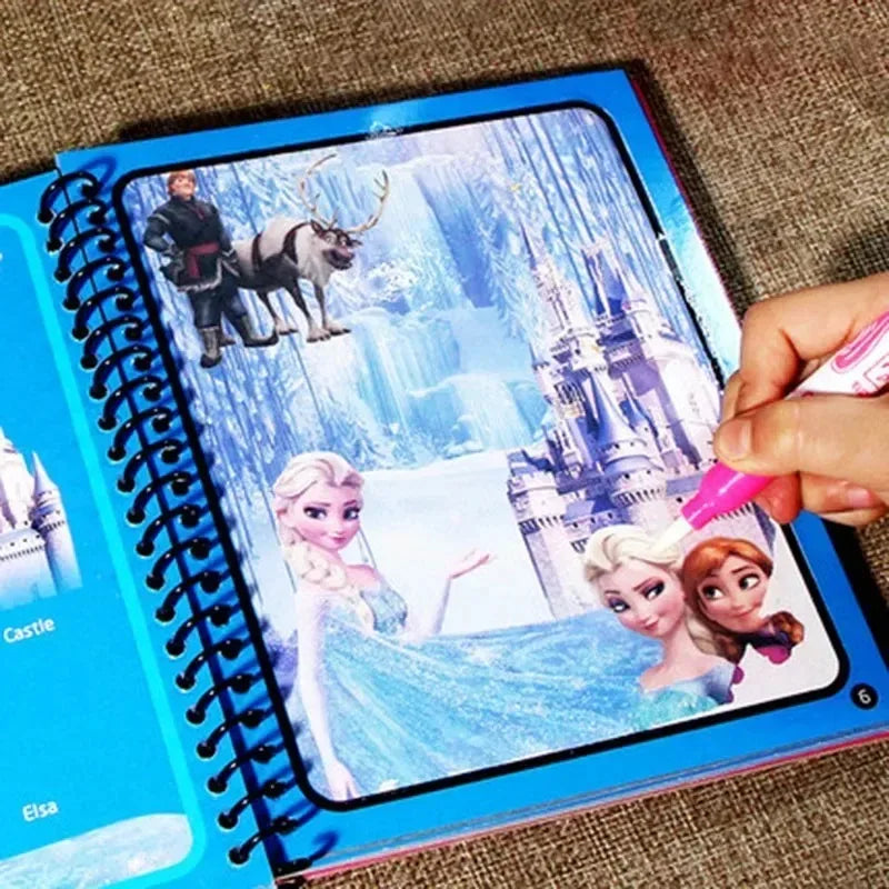 Disney Cartoon Frozen Water Painting Drawing Toys Set