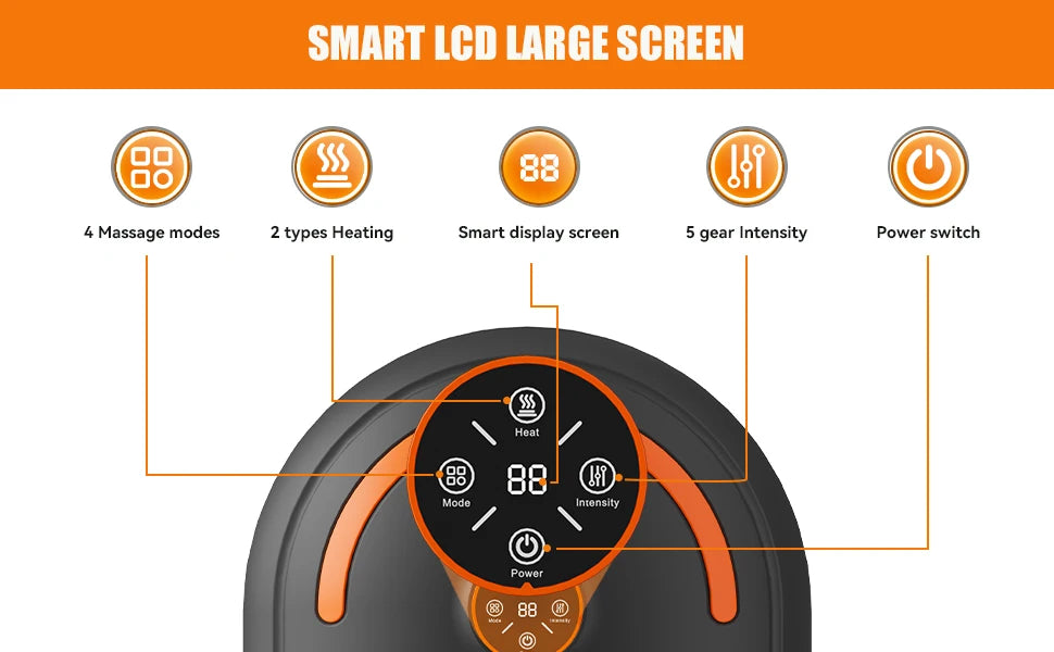 Foot Massager Roller Kneading Rhythmic Full Wrap Airbag Intelligent Hand Control Four Modes Five Levels of Strength
