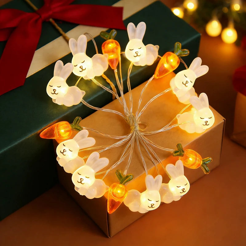 2M LED Bunny Rabbit String Lights Easter Decoration