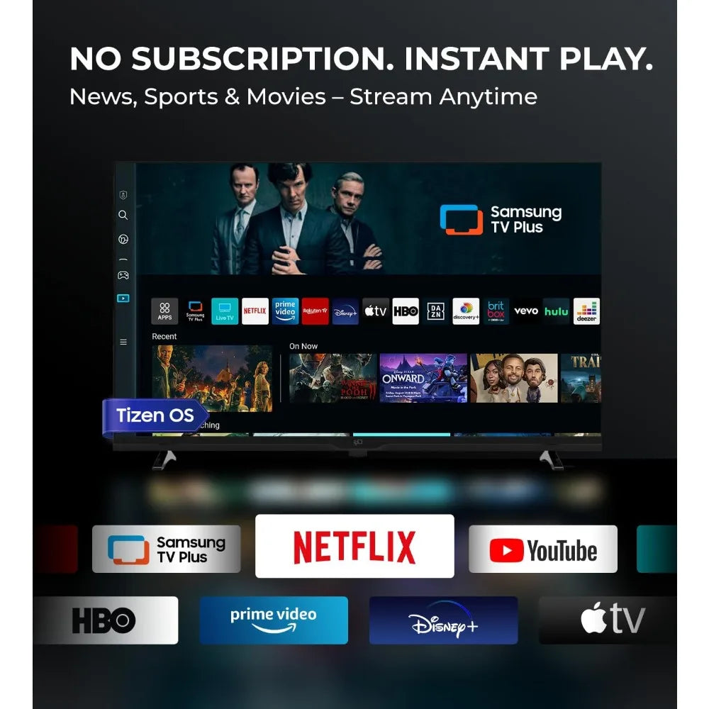 32 Inch Smart Television Compatible with Samsung TV Plus Powered by Tizen OS, 720 HD TV with Dolby Audio