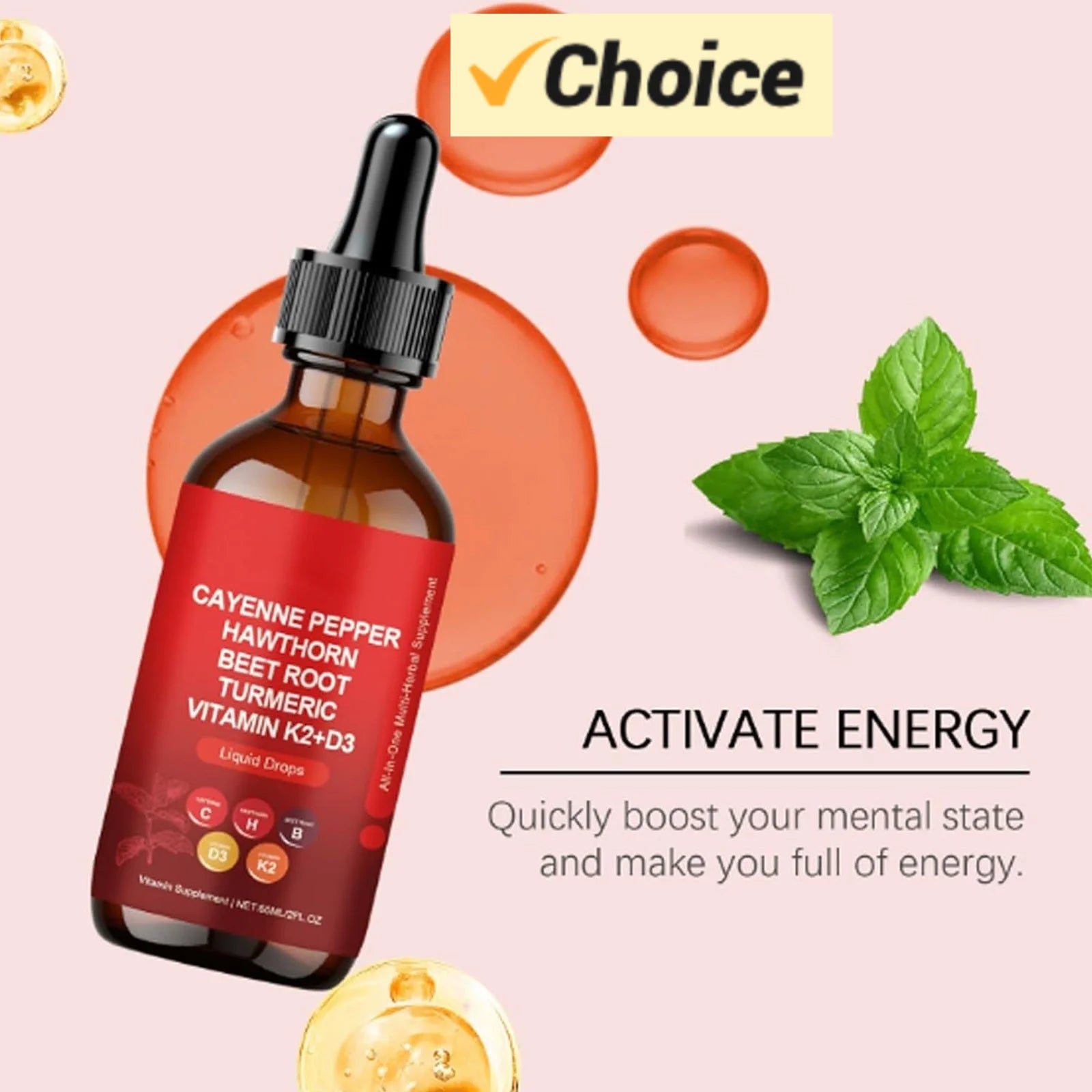 Cayenne Pepper Organic Beetroot Liquid Drops 60ml