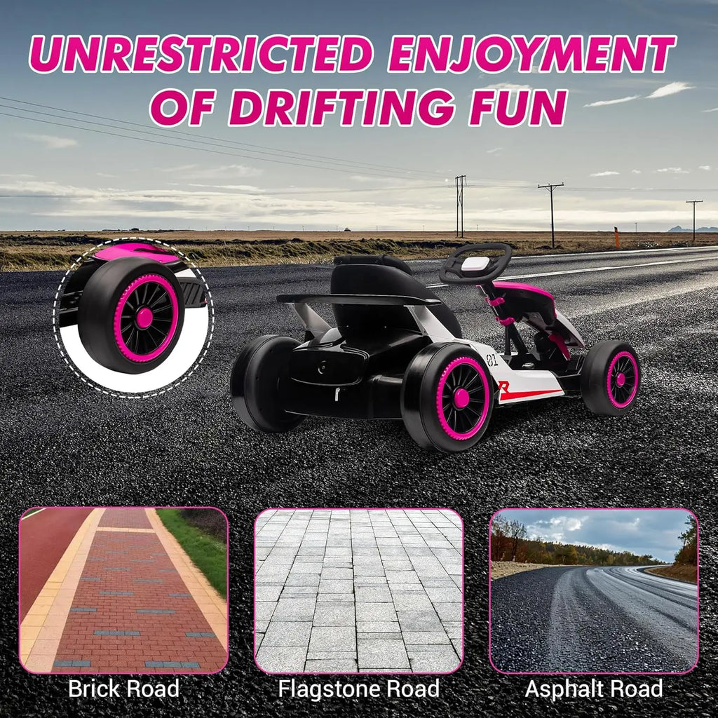 24V 7Ah Outdoor Ride On Toy Go Kart Electric Drift Kart Car