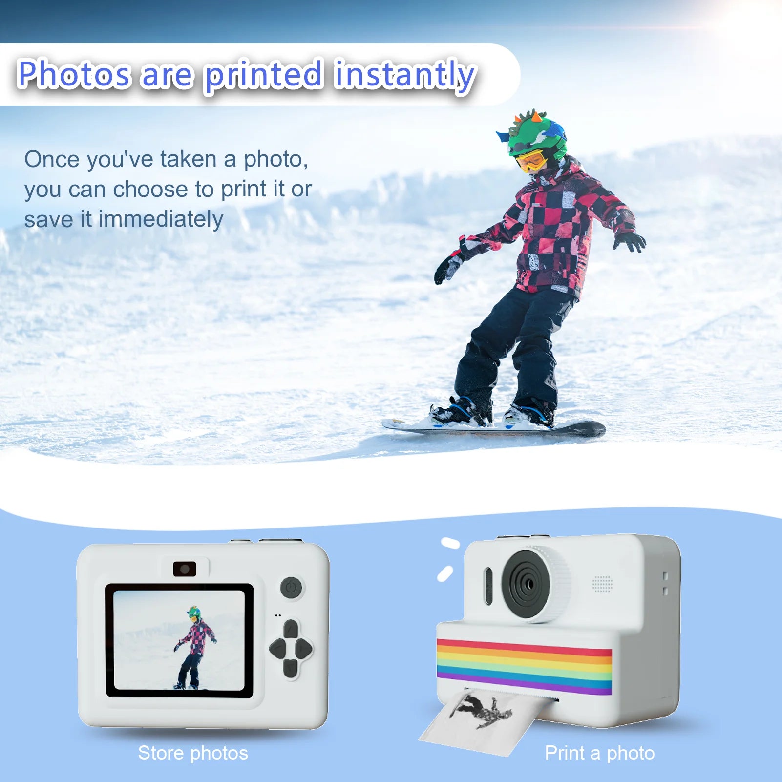 Digital Children Camera For Photography Mini Printer Portable Thermal Instant Print