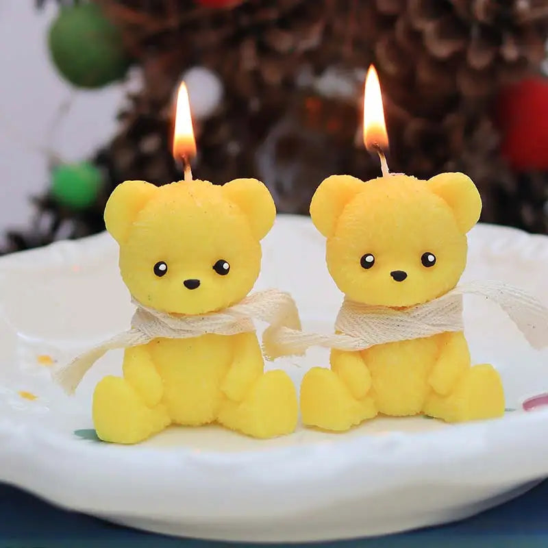 1/2pcs Scented Candle Teddy Bear Shape Fragrance