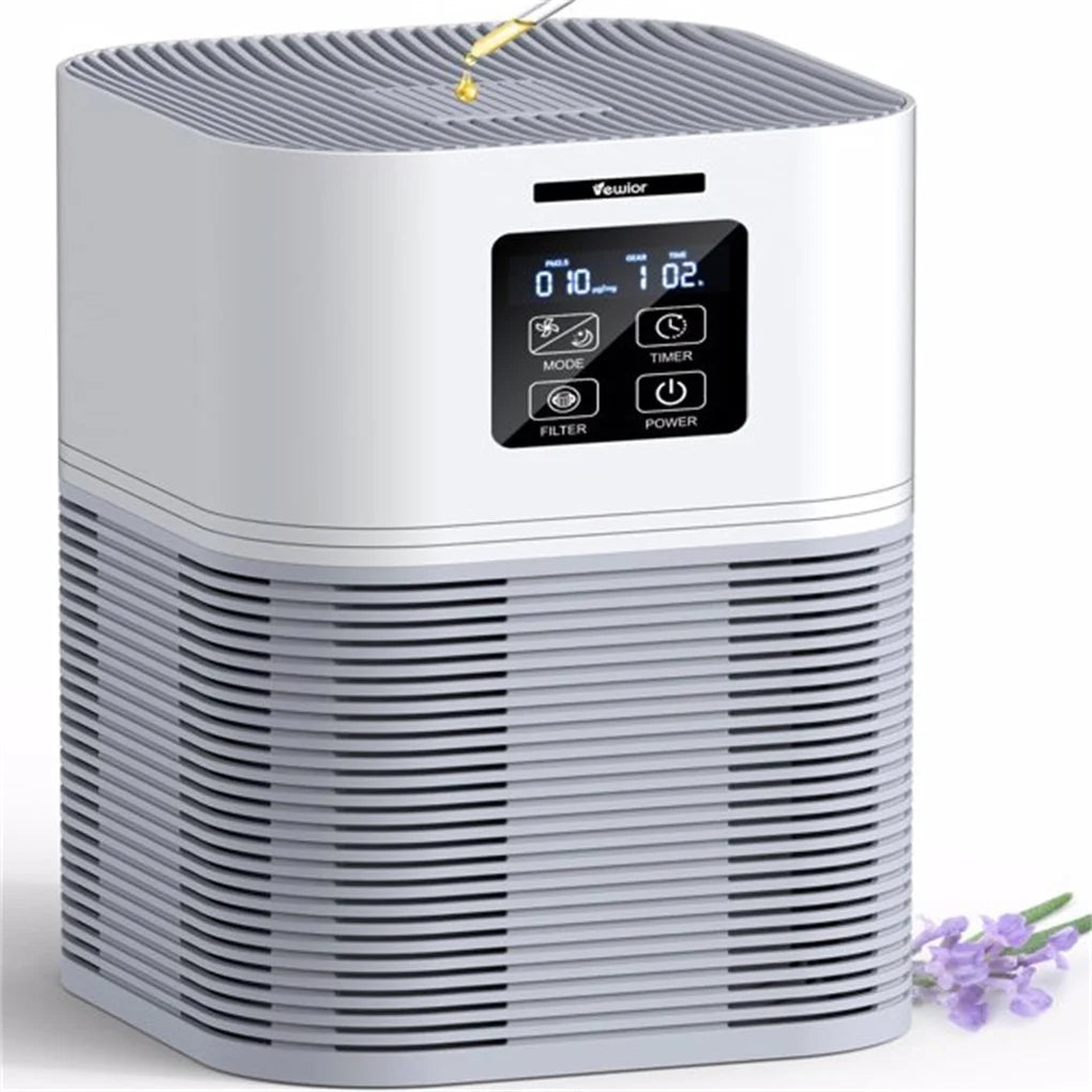 2 in 1 Air Purifier with H13 Filters for Home Allergies Pets Hair Odor Eliminators, Aromatherapy diffuser and Auto Mode