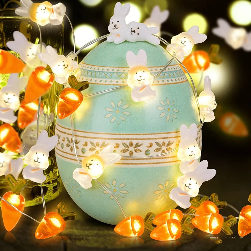 2M LED Bunny Rabbit String Lights Easter Decoration
